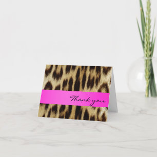 Pink Leopard Monogram Stripes Merci Note