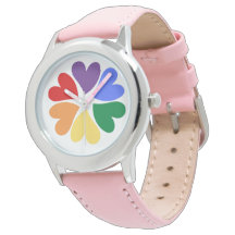 Pink LGBTQIA Rainbow Sunflower Montre