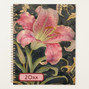 Pink Lily 20XX Classic Spiral Planner Art numériqu