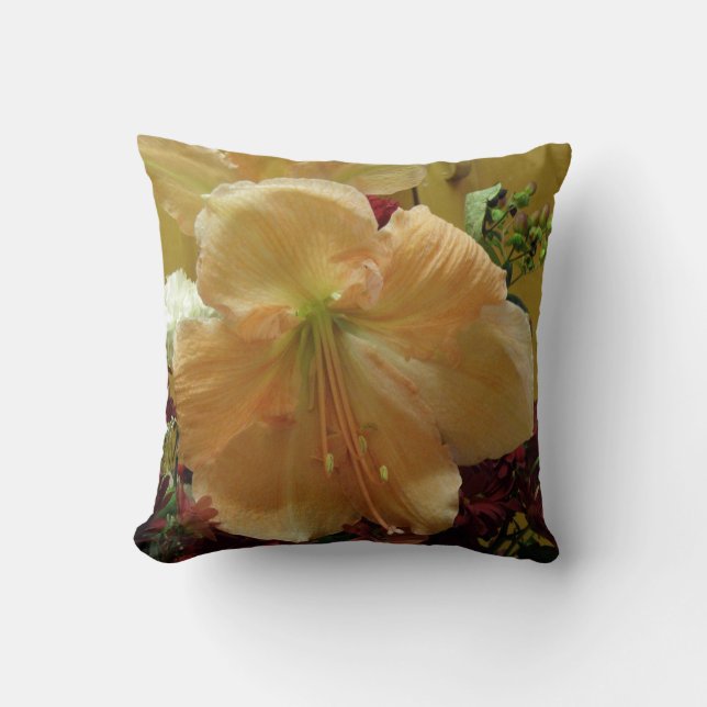 Pink Lily Bouquet Coussin (Recto)