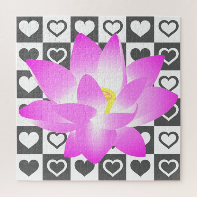Pink Lily Puzzle (Vertical)