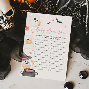 Pink Little Boo Halloween Baby Name Race Jeu
