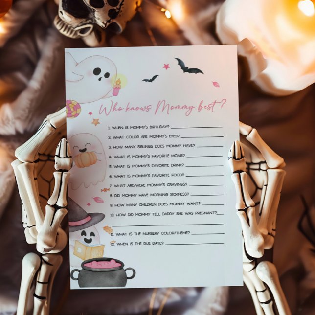 Pink Little Boo Qui connaît maman Meilleur Jeu (Pink Little Boo Baby Shower Who knows Mommy Best Game)