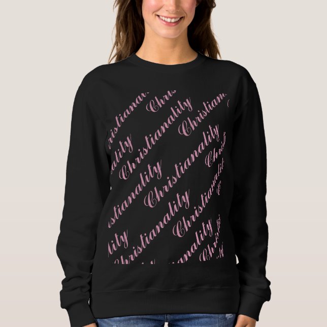 pink logo repeat blk sweatshirt (Devant)