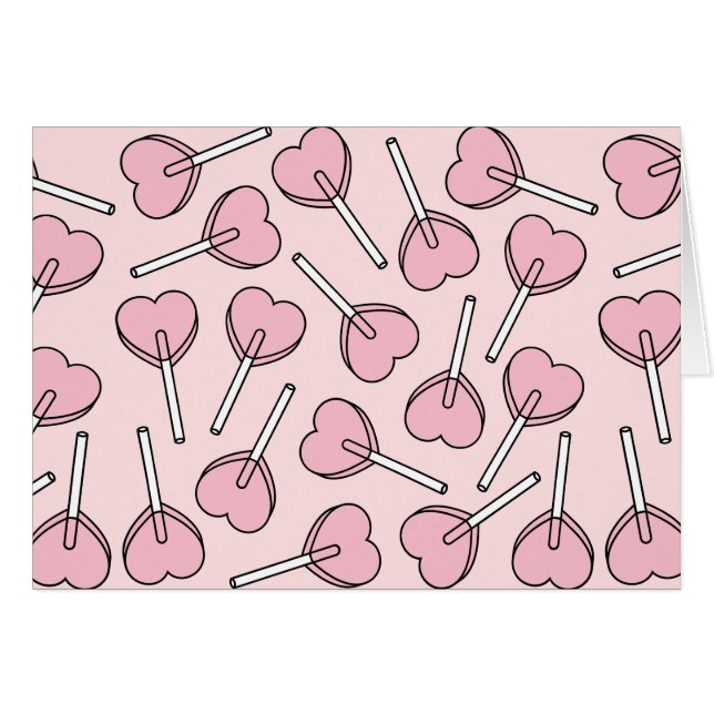 Pink Lollipops, Heart Lollipops, Lollipop Pattern (Devant horizontal)