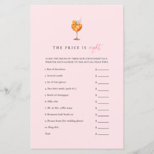 Pink Love at First Spritz Le jeu The Price Is Righ