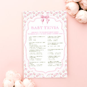 Pink Love Shack Vintage Fancy Baby Trivia Jeu