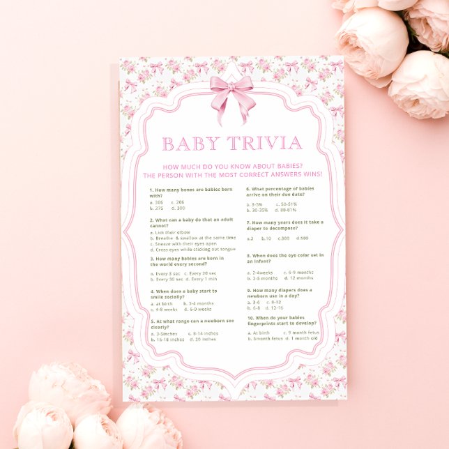 Pink Love Shack Vintage Fancy Baby Trivia Jeu (Créateur téléchargé)
