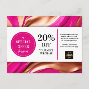 Pink Magenta Gold Swils Coupon réduction Carte pos