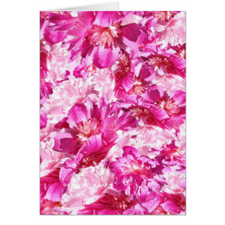 Pink & Magenta Peony Floral Pattern Blank
