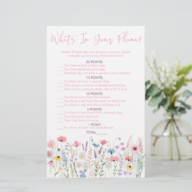 Pink Meadow Fleurs sauvages Ce qui est dans votre  (Debout devant)