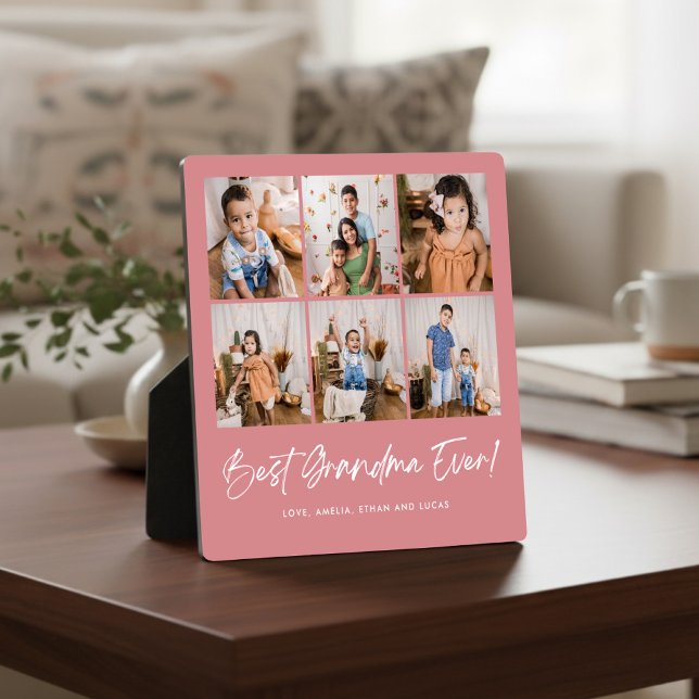 Pink Meilleure grand-mère jamais six Plaque photo (Créateur téléchargé)