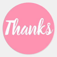 Pink merci simple autocollant d'affaires