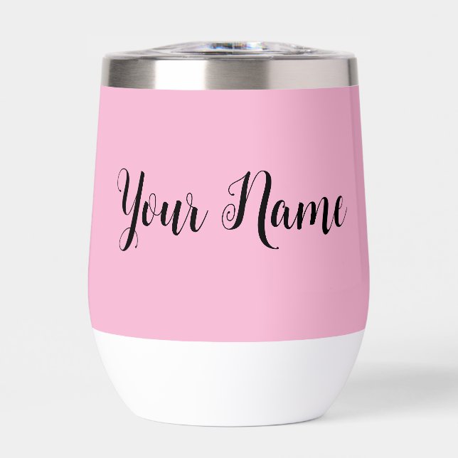 Pink Minimal Modern Signature Nom Cursive Script (Avant)