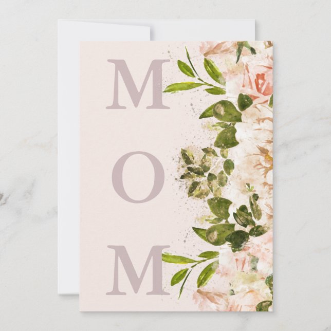 Pink MOM Floral Elégance Bonne Fête des mères (Devant)