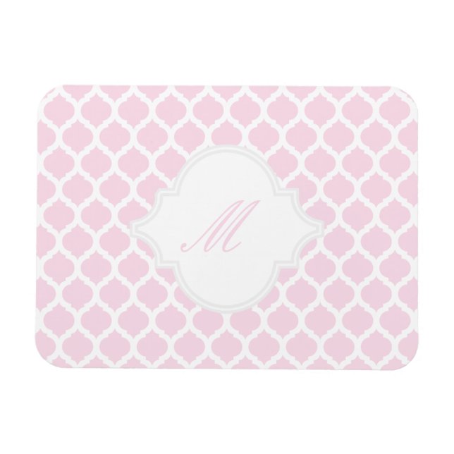 PInk Motif marocain avec Magnets Monogram (Horizontal)