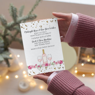 Pink New Year's Eve Invitation