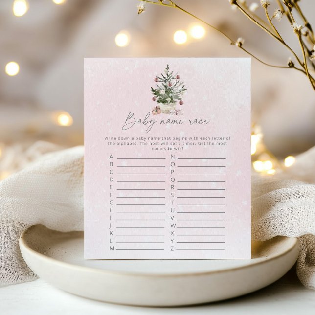 Pink noël arbre bébé jeu de nom de race (Créateur téléchargé)