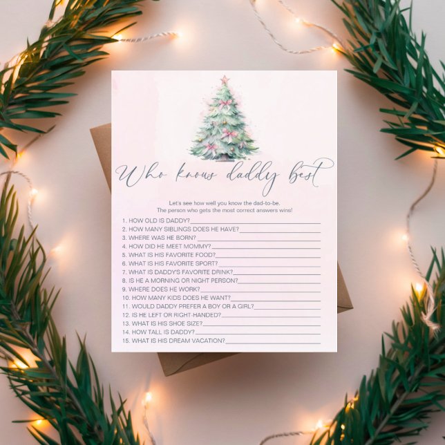 Pink noël arbre qui connaît papa meilleur jeu (Créateur téléchargé)