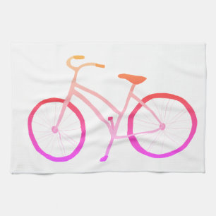Pink ombre vélo velo lave cuisine serviette