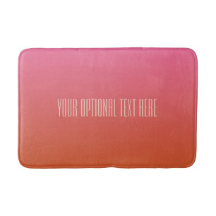 Pink Orange Gradient tapis de bain texte personnal