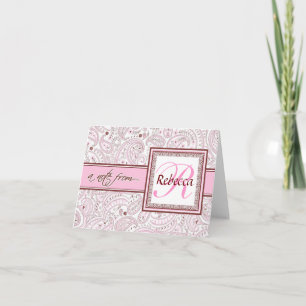 Pink Paisley Monogrammed Name
