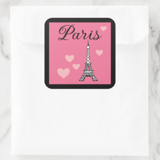 Pink Paris Stickers