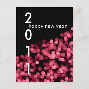 Pink Party Lights Nouvel An Carte postale personna