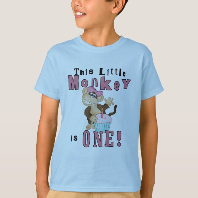 Pink Party Singe 1er Anniversaire Tshirts et cadea (Devant)