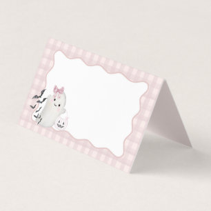 Pink Pastel Little Boo Ghost PlaceCard Table Decor