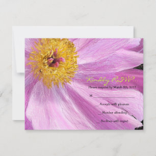 PINK PEONY Bat mitzvah Invitation Carte de réponse