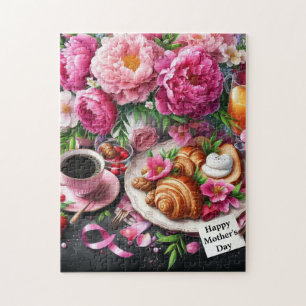 Pink Peony Fête des Mères Brunch Jigsaw Puzzle