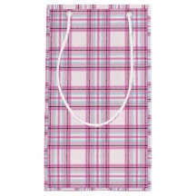 Pink Peppermenthe Plaid Petit sac cadeau