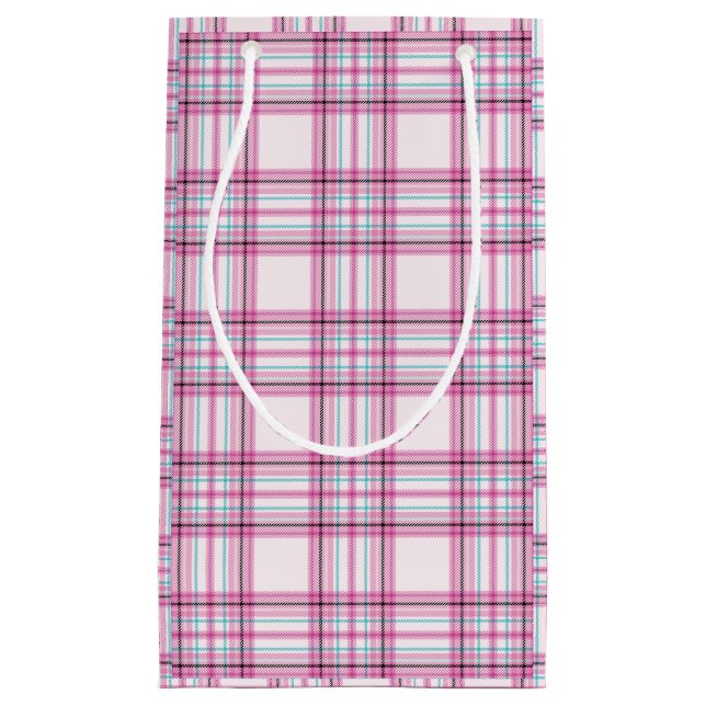Pink Peppermenthe Plaid Petit sac cadeau (Devant)