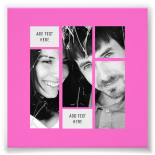 PINK Photo Texte Modèle - Transfert À N'IMPORTE QU