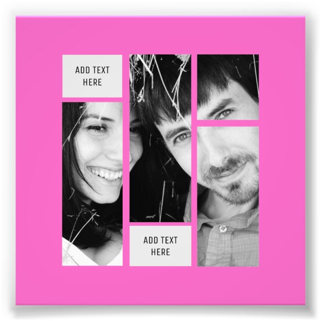 PINK Photo Texte Modèle - Transfert À N'IMPORTE QU (Devant)