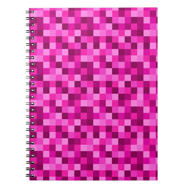 Pink Pixels Cover Notebook  Gamer Pattern Journal (Devant)