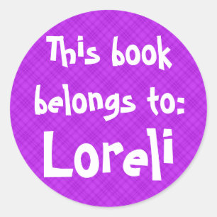 Pink Plaid "Ce Livre Appartient À" Étiquette