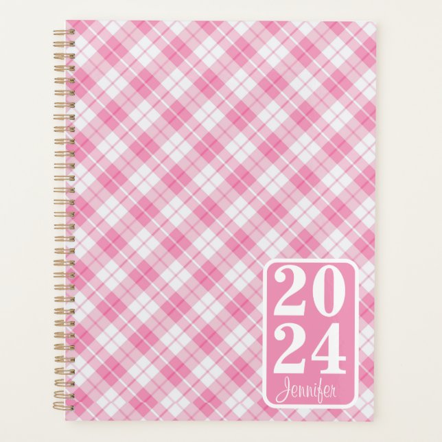 Pink Plaid with the name  (Devant)