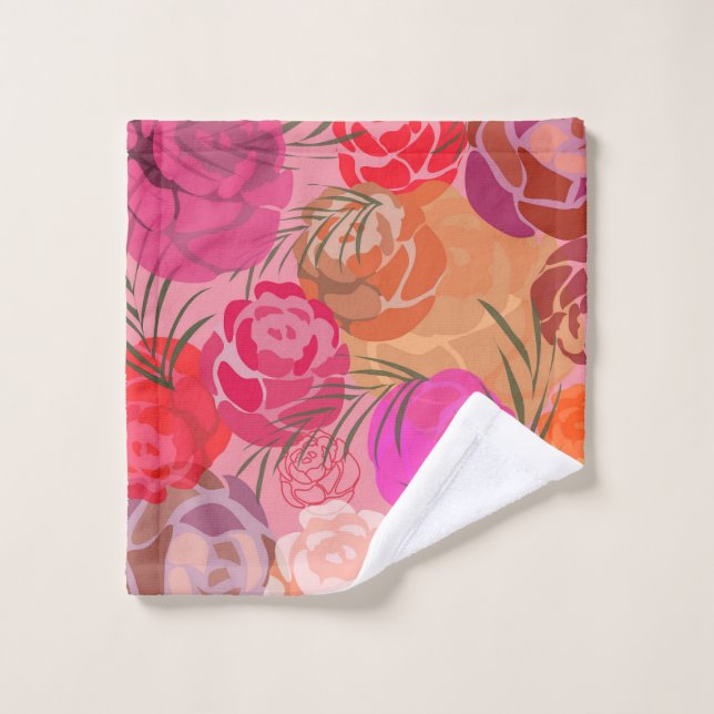 Pink plants (Gant de toilette)