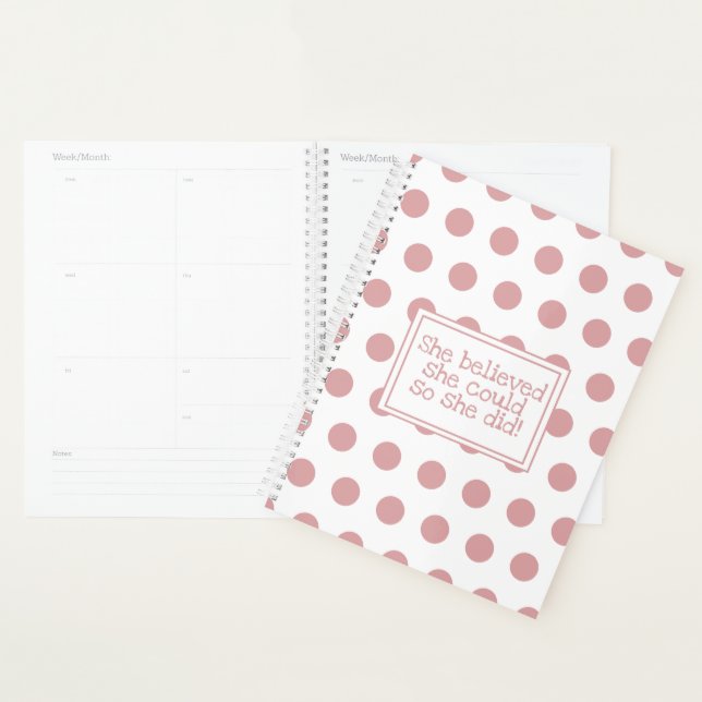 Pink Polka Dot Elle Croyait Qu'Elle Pouvait Le Fai (Devant avec enveloppe)