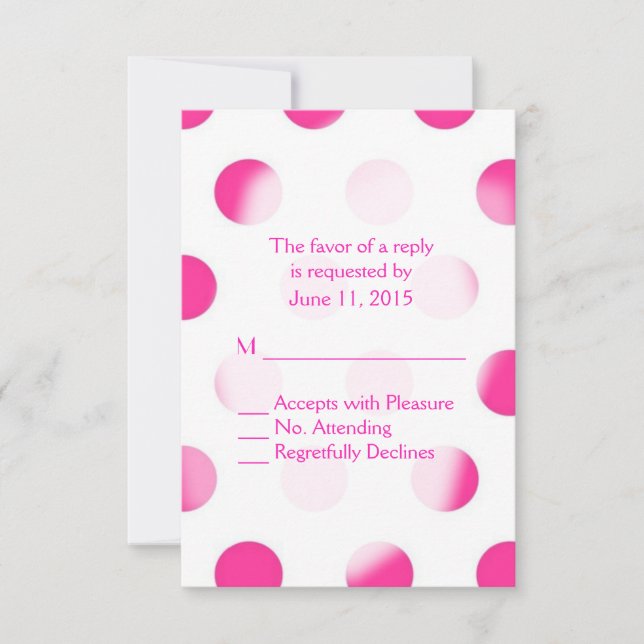Pink Polka Dot RSVP (Devant)