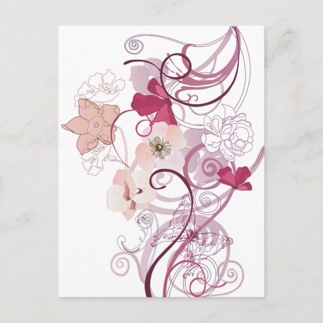 Pink poppies Carte postale (Devant)