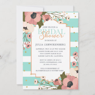 Pink Poppy Love Invitation de douche nuptiale