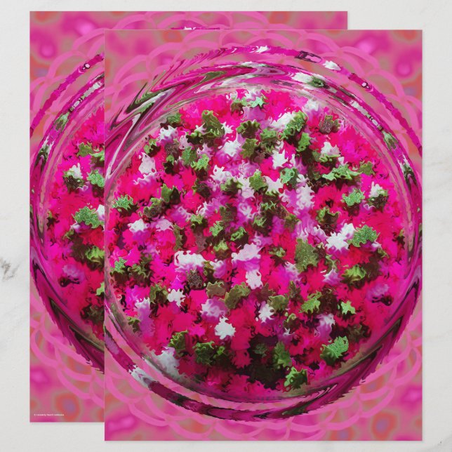 Pink Potpourri Scrapbook Paper 2-Sided Page (Devant / Derrière)