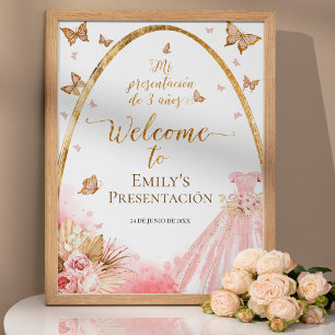 Pink Presentación de 3 Años Affiche de bienvenue e