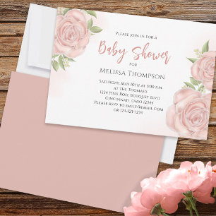 Pink Pretty Botanical Baby Girl Rose mignon Bouque