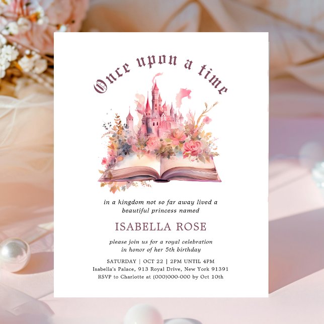 Pink Princess Invitation d'anniversaire (Créateur téléchargé)