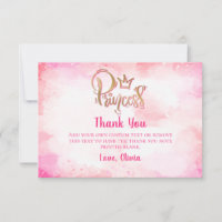 Pink Princess Merci Cartes
