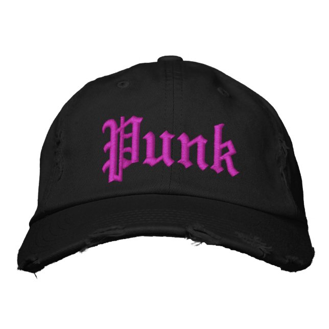 Pink Punk noir déprimé Casquette (Devant)